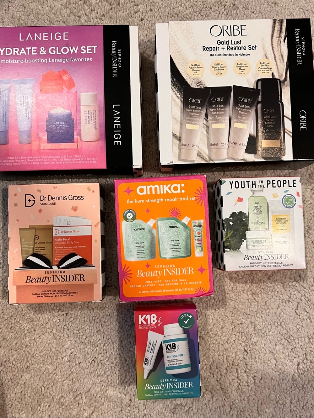 6 Bundles of Sephora sets